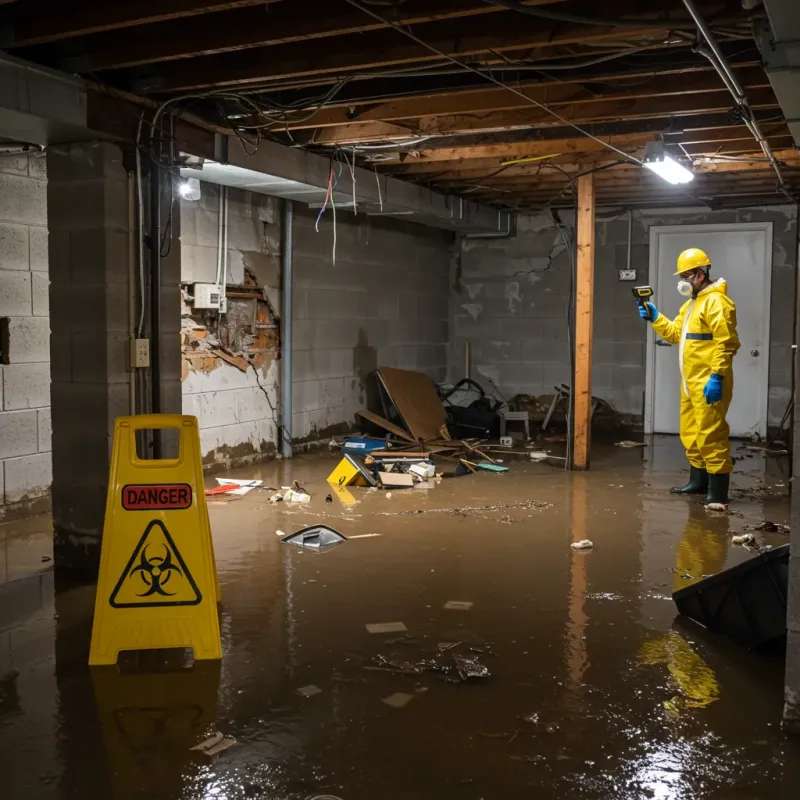 Flooded Basement Electrical Hazard in Malheur County, OR Property